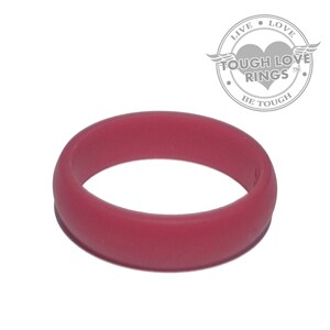 TOUGH LOVE - Solid MAROON (Thin band, 5.5mm) - Premium Silicone Wedding Rings