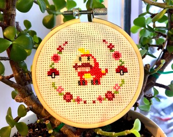 Fire Croc - Cross-stitch