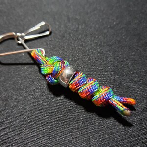Rainbow Paracord Pride Keychain