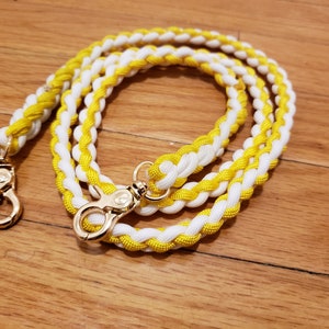 Elegant White/Gold Paracord Shoulder Strap
