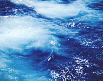 WILD BLUE SEA, Ocean Photography, Abstract Art, Abstract Print, Color Spectrum Print, Color Prism, Colour Spectrum, Modern Art, Minimal Art