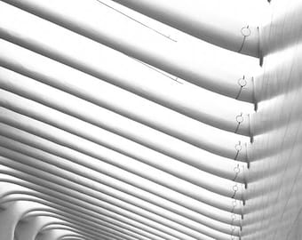 WTC Concourse Print, Calatrava Architecture, Black and White Photography