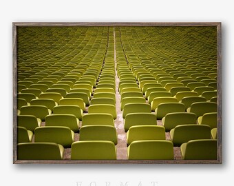 STADIUM SEATING, Fotografía deportiva, NFL Stadium, Arte mural, fútbol americano nfl, fotos de béisbol, impresión deportiva, Spring Fever, Sala de juegos, Decoración de pared