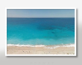TURQUOISE OCEAN WATER, Beach Photography, Ocean, Sea, Shoreline, Beach Print, Home Decor, Wall Print, Ocean Photography, Tropical Beach Art
