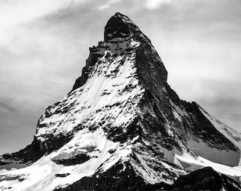 Matterhorn Mountain Print, Swiss Alps Photo, Fine Art