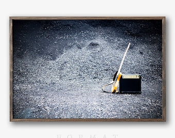 GUITAR AMPLIFIER ART, Music Instrument, Electric Guitar, Rock and Roll, Music Lover, Rockabilly Guitar Poster, Wall Decor, Music Photography