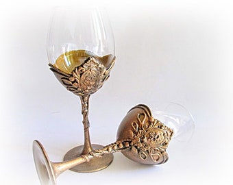 Toasting Glasses Wedding Glasses Custom Wine Goblets Wedding Celebrate