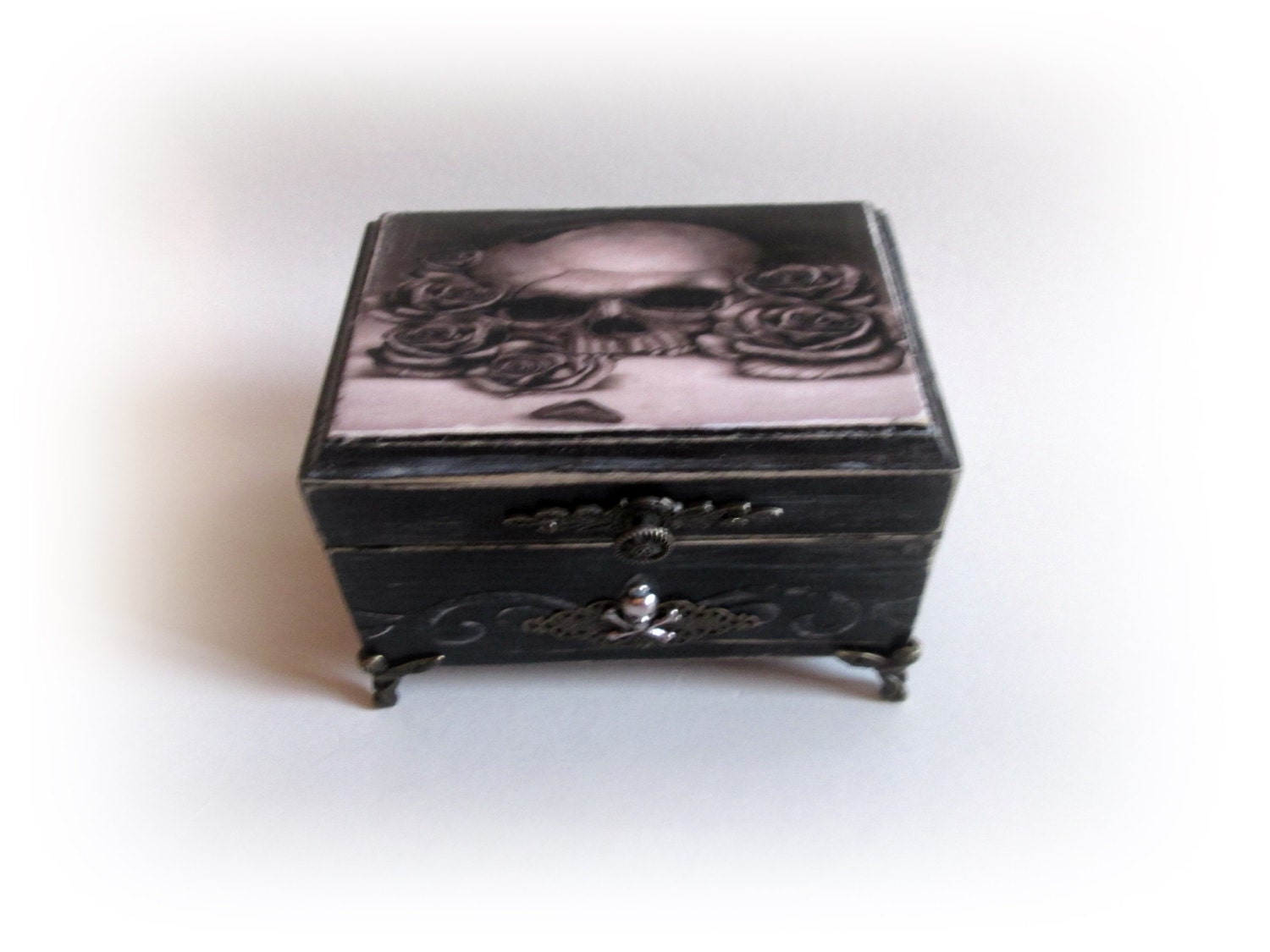Sugar Skull Box Personalized Jewelry Box Skull Box Gothic Etsy