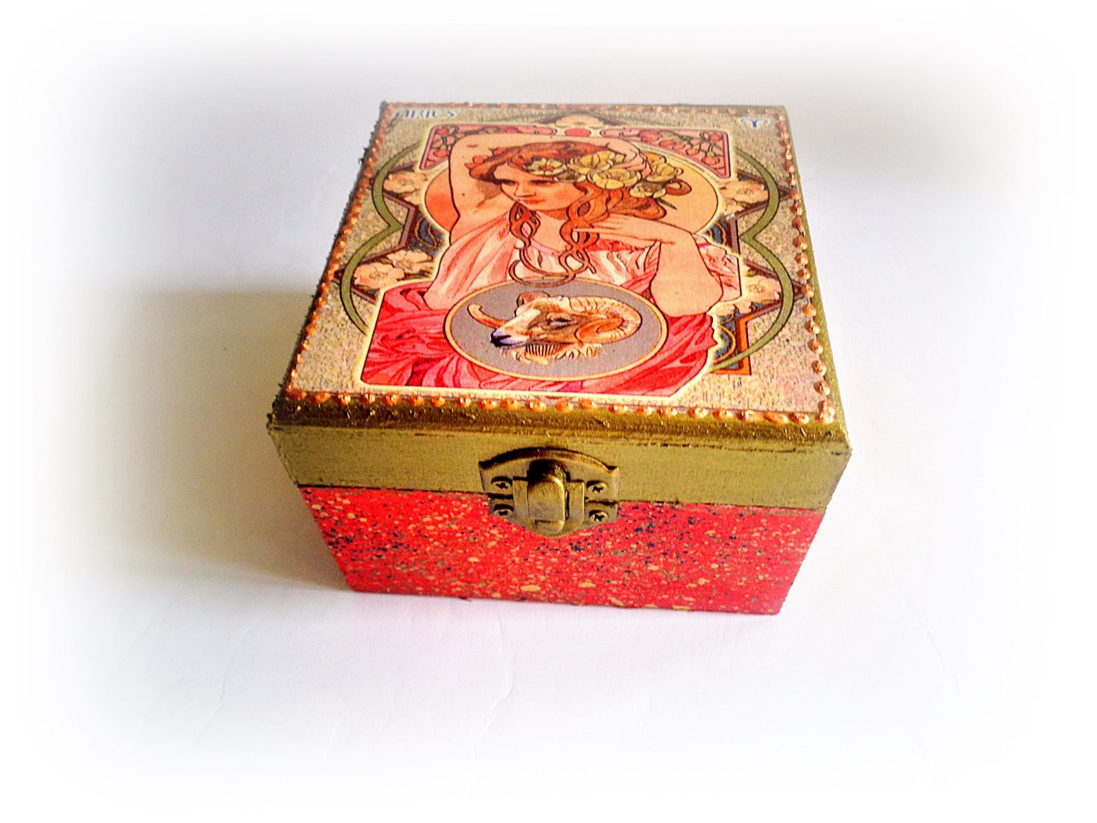 Zodiac Jewelry Box Aries Ring Box Gift for Her Maid of Honor Etsy