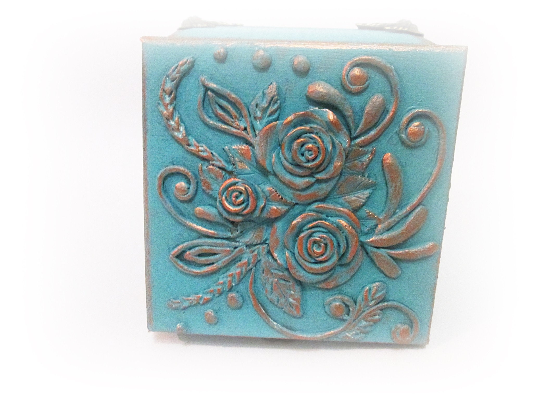 Turquoise Jewelry Box Ring Box Proposal Box Gift for Etsy