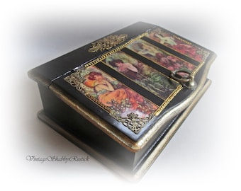 Art Nouveau Alfonse Mucha Desk Organizer Writer's Chest Office Corporate Gift