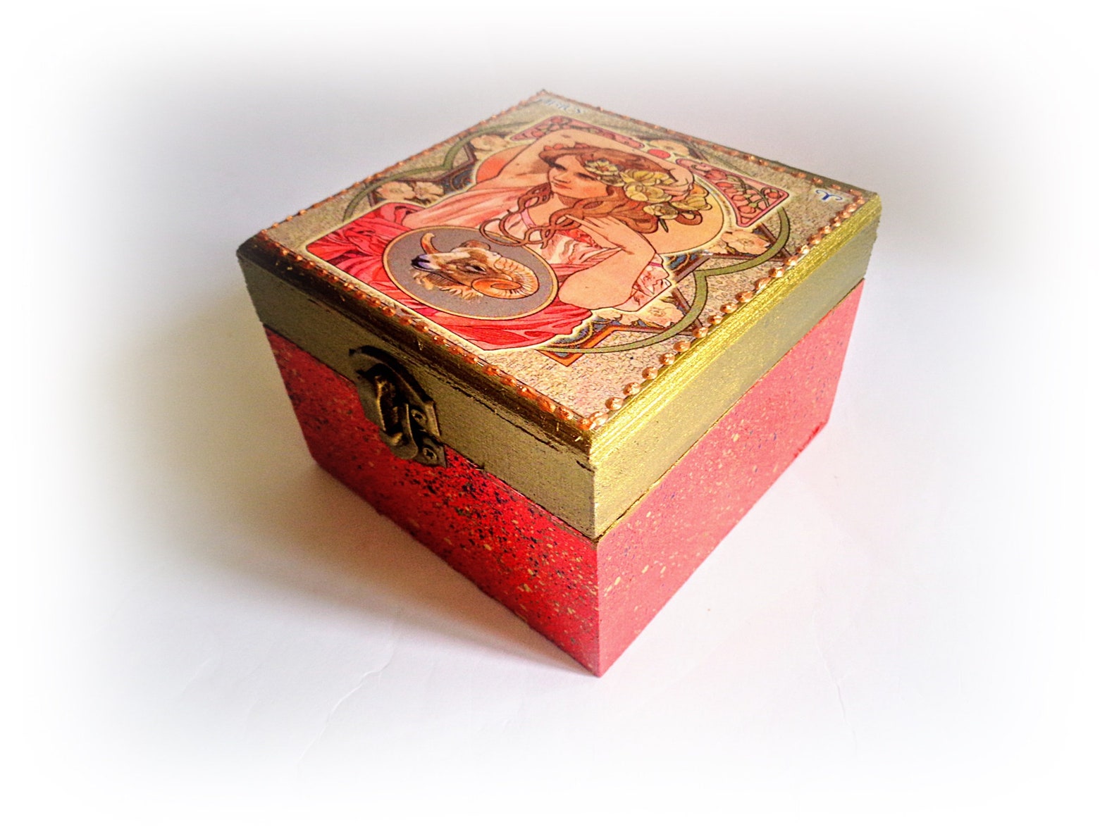 Zodiac Jewelry Box Aries Ring Box Gift for Her Maid of Honor Etsy