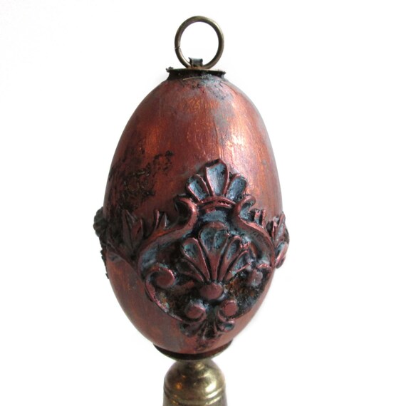 Copper Egg Ceramic Egg Easter Egg Easter Decor Vintage Egg Etsy