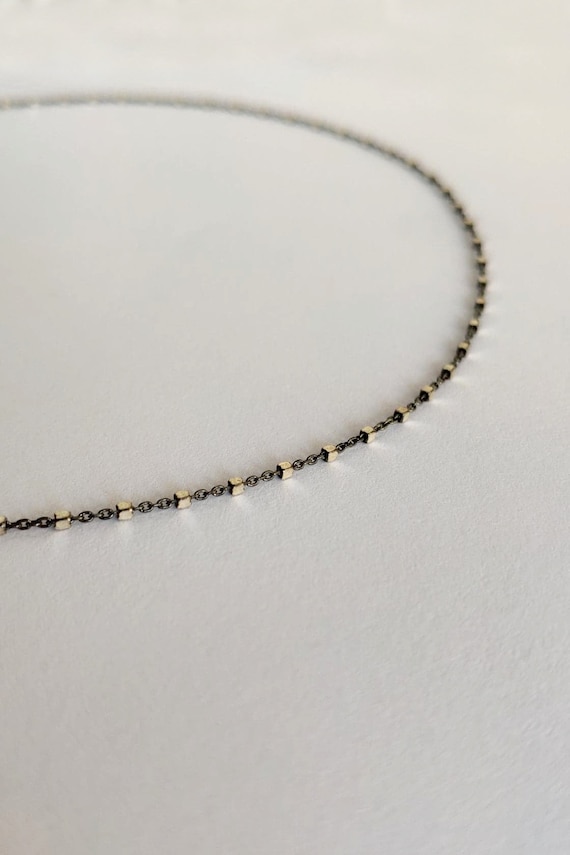 oxidized choker necklace