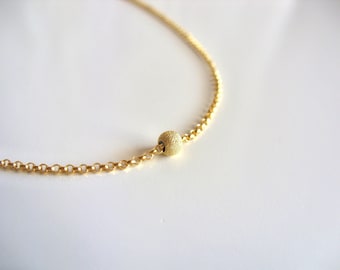 Choker Chain Necklace / 14K gold vermeil chain / Delicate choker / Dainty gold choker / Simple necklace