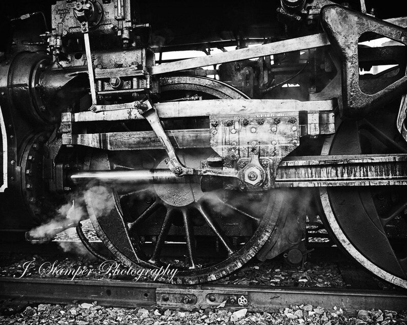 Live Steam Cylinders. Striking Close up Print of a Steam