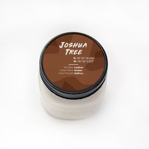 Vela de cera de soja de Joshua Tree California, fragancia para el hogar inspirada en el desierto, vela vegana ecológica