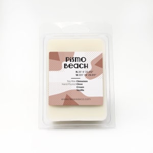 Pismo Beach || Scented Soy Wax Melts || California || Cinnamon || Clove || Cream || Vanilla || Wax Tarts
