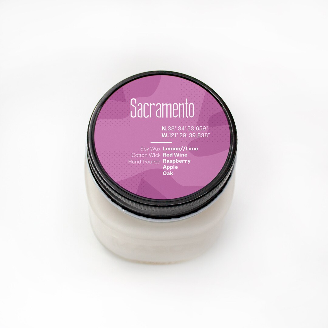 Sacramento Scented Soy Candle California Raspberry Etsy