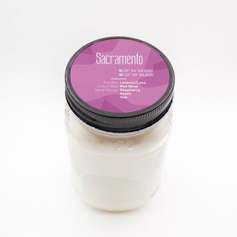 Sacramento Scented Soy Candle California Raspberry Etsy