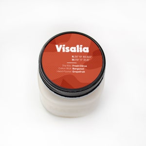 Visalia || Scented Soy Candle || California || Citrus || Bergamot || Grapefruit || Handmade || Handpoured || Mason Jar Candle