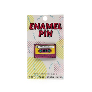 Mixed Tape Enamel Pin || Music || 90s || Brooch || California