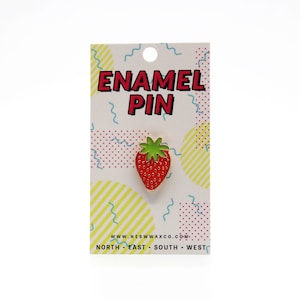 Strawberry Enamel Pin || Fruit || Berries || Brooch || California