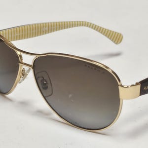 Ralph Lauren P Polarized Brown Gold Edge Aviator Designer RA 4096
