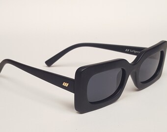 Le Specs Damn! Black Square Fashion Rare Designer Sunglasses Free Shipping