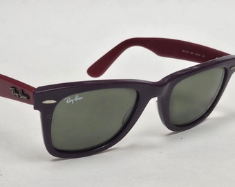 Ray-Ban Wayfarer Edición Especial Púrpura Rojo Diseñador Clásico Gafas de sol RB 2140 Hechas a mano en Italia Envío gratis