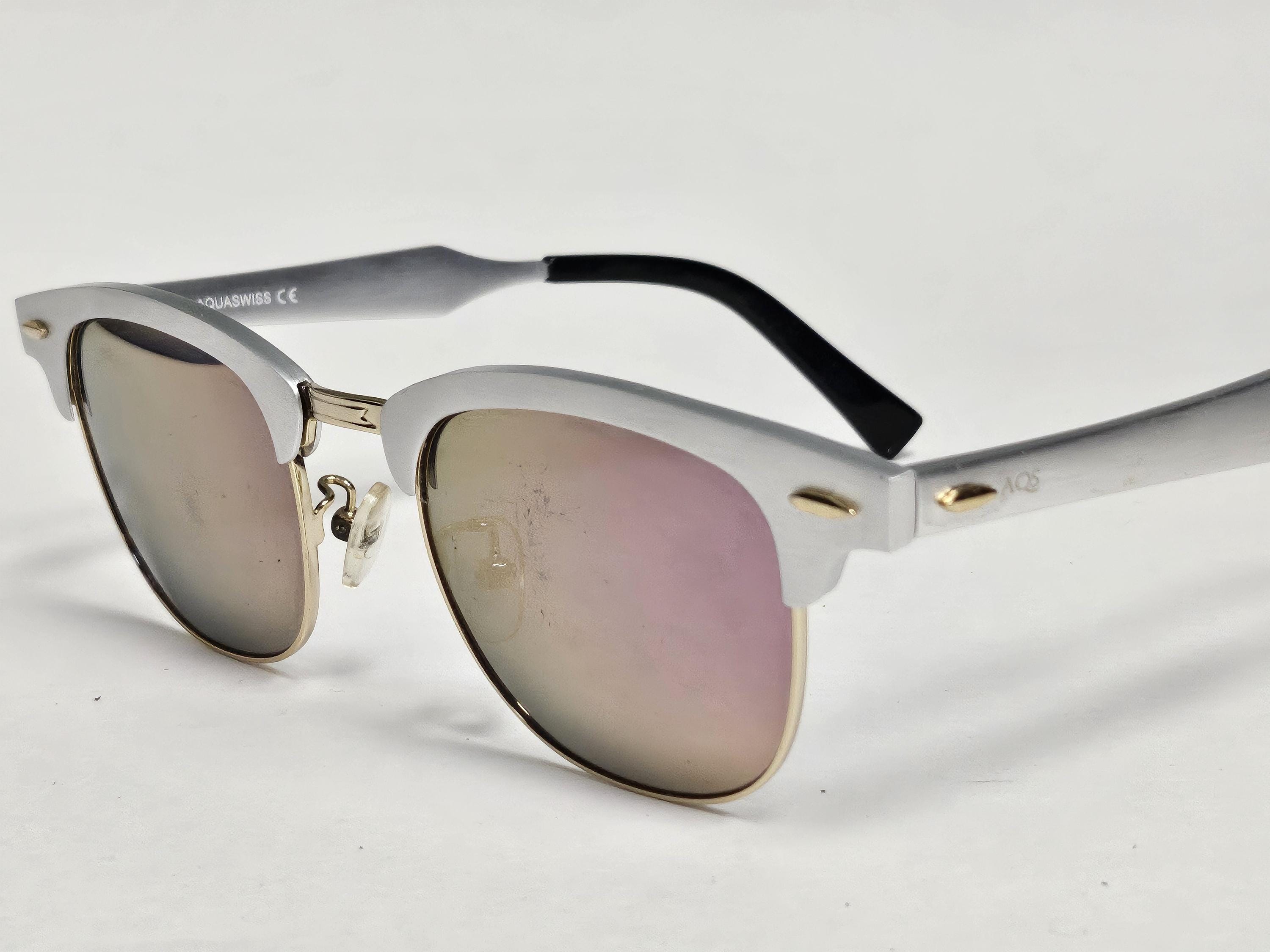 Aquaswiss AQS Silver Retro Look Fashion Designer Sunglasses 
