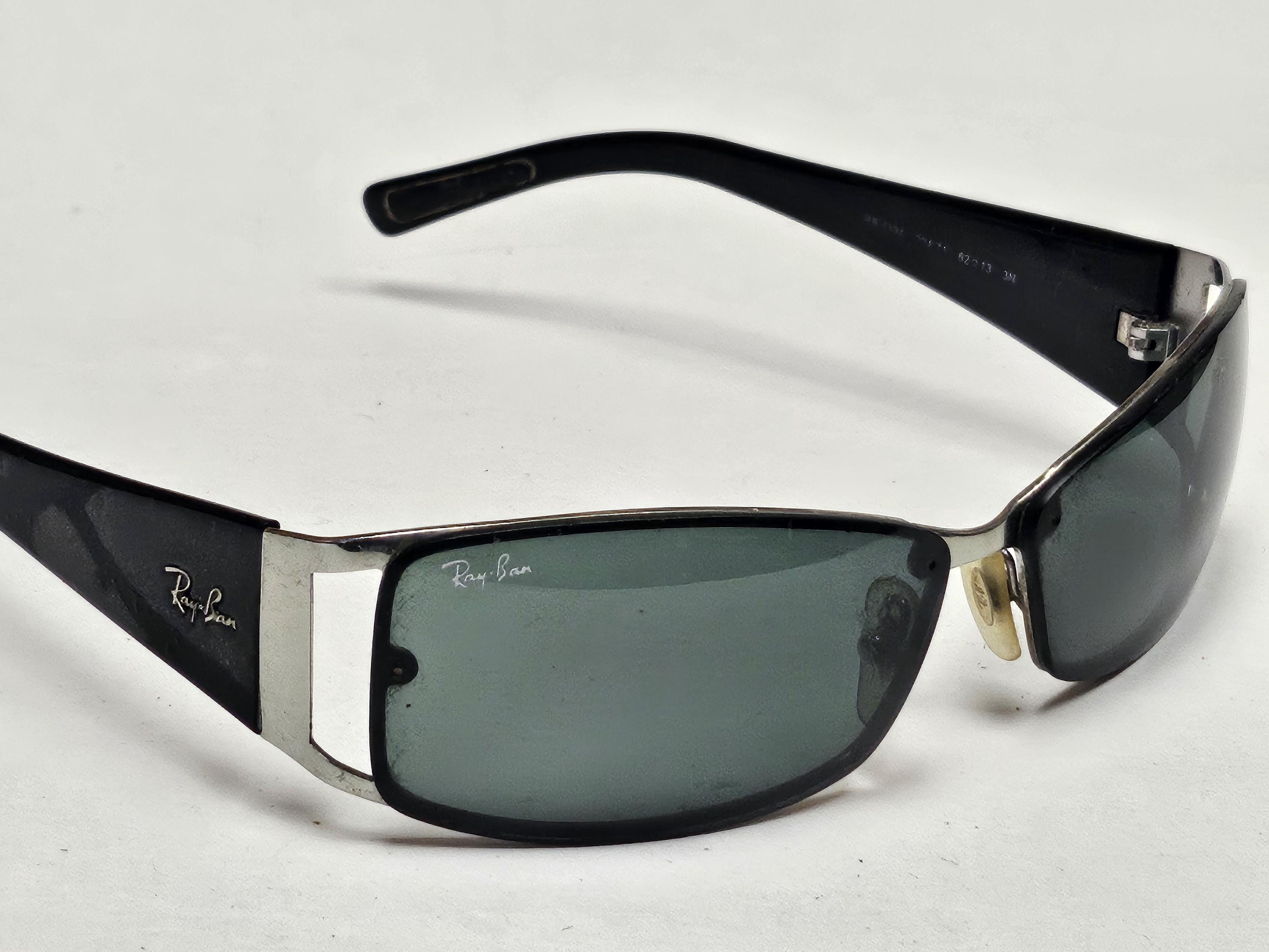 Ray-Ban Black Shield Sunglasses with Black Case Ray-Ban Aviator Max XL (58 - 16) with Black lenses and Black  main image 2