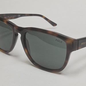 Polo Ralph Lauren Tortoise Brown Square Retro Kennedy Look Sunglasses Free Shipping