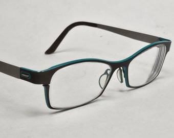 Prodesign Danemark Pro Design Argenté Gris Ruban Vert Montures de lunettes de créateur minces Livraison gratuite