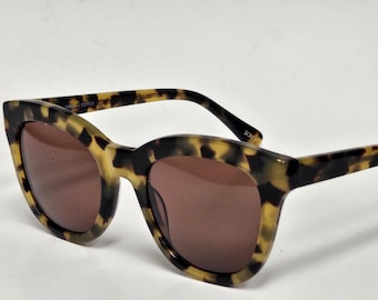 J. Crew Spotted Tortoise Brown Klassische Designer Mode Wrap Sonnenbrillen Versandkostenfrei