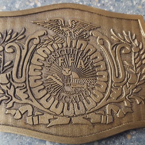 FFA Future Farmers of America Rare Agricultural Education Brass Cowboy Belt Buckle Owl Logo Plow