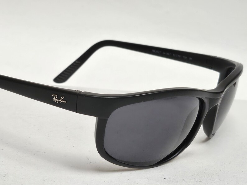 Ray-Ban Thin Flex Black Sport Wrap Designer RB 2027 zonnebril gemaakt in Italië, gratis verzending afbeelding 1