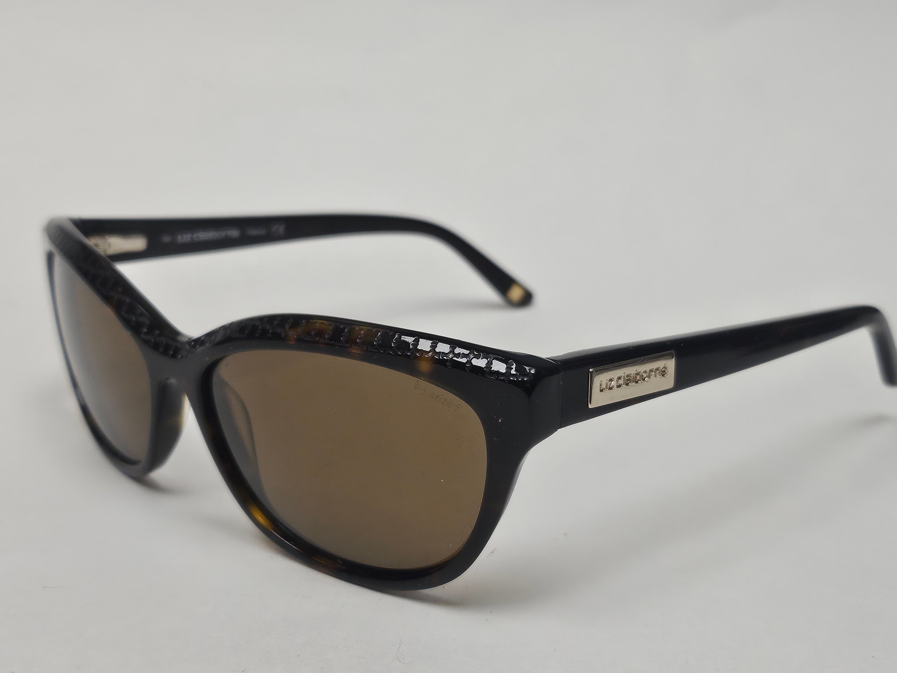 NEW Liz Claiborne Polarized Sunglasses brown gold metal frame Liz Claiborne Aviator Sunglasses for Women for sale | eBay main image 4
