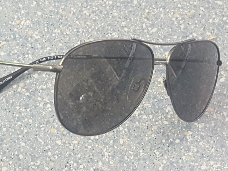 Kirkland Signature Black Gun Aviator Pilot Sunglasses Polarized Lens Etsy