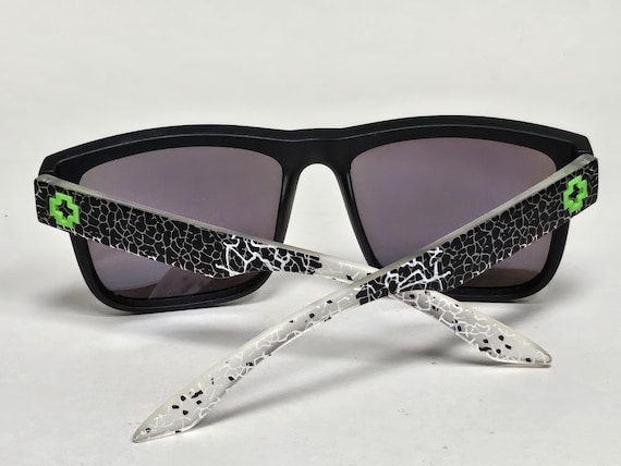 Spy+ Optic Black Pattern Square Designer Look Sun… - image 4