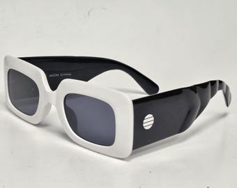 Solar X Black White Fashion Square Sunglasses Free Shipping