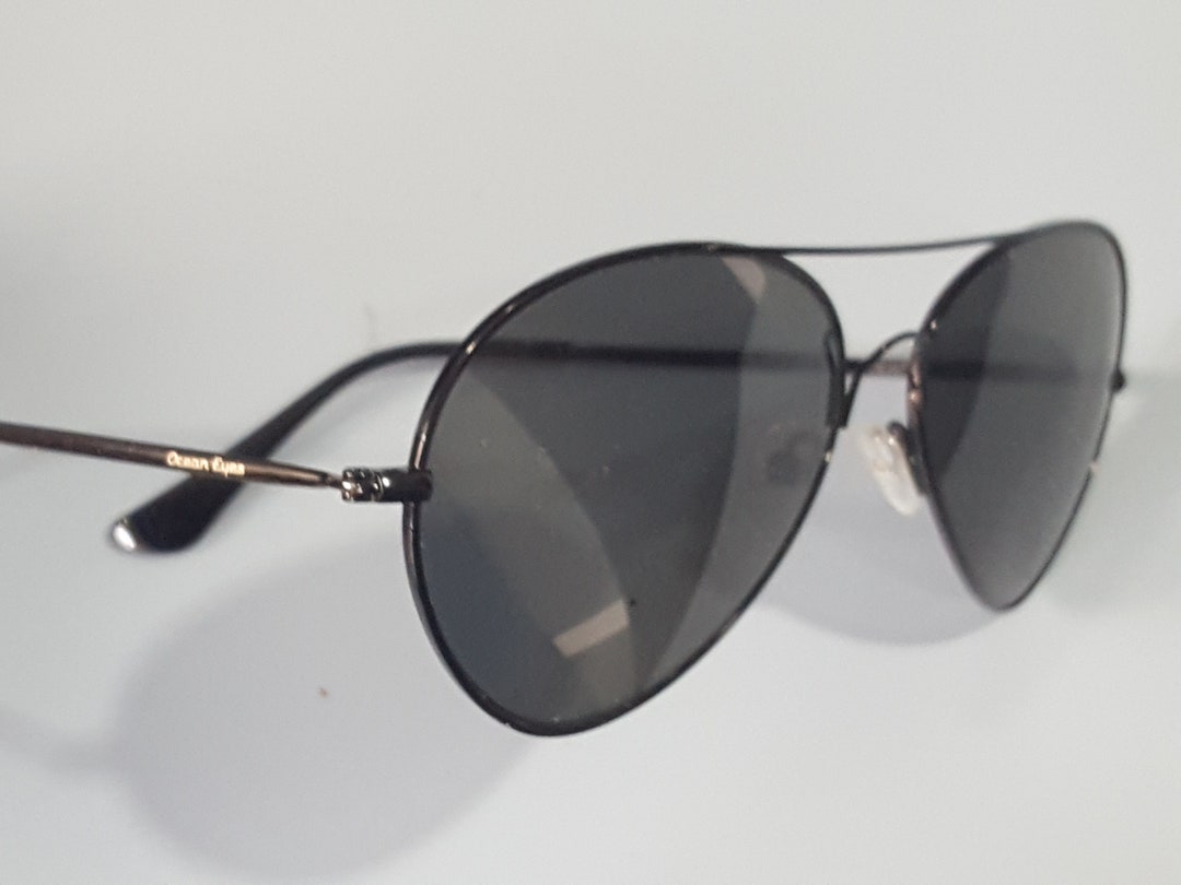 Ocean Eyes Black Aviator Designer Sunglasses - Etsy