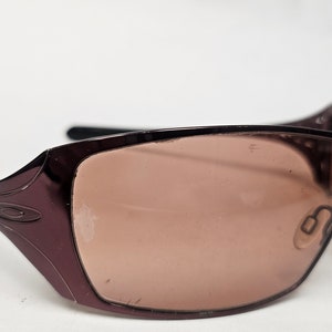 Oakley Dart Purple Lavender Etched Metal Shield Wrap Designer