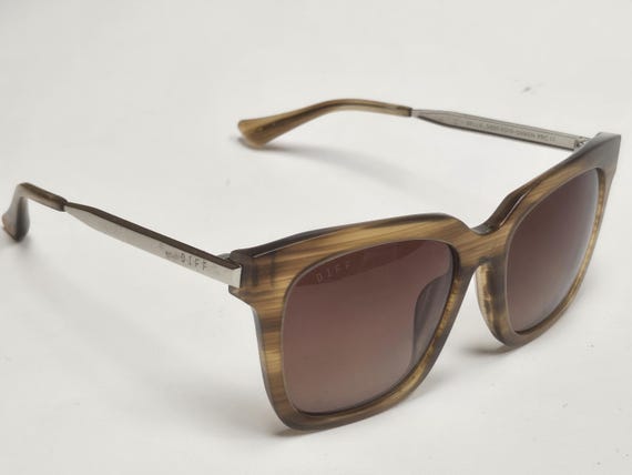 Diff Bella Brown Silver Designer Sunglasses Free … - image 2