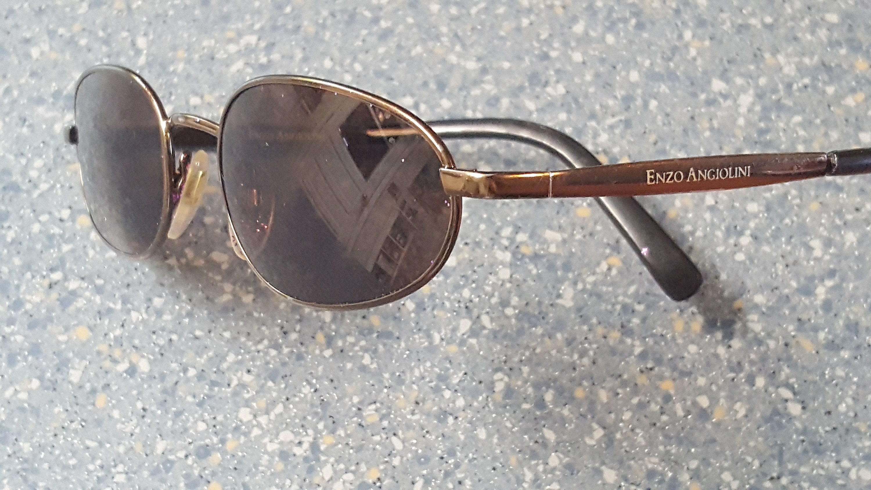 Enzo Angiolini Thin Oval Bronze Metal Designer Sunglasses - Etsy