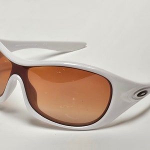 00s OAKLEY speechless サングラス USA製 Oakley Speechless White Wrap Designer Sunglasses Vintage Original