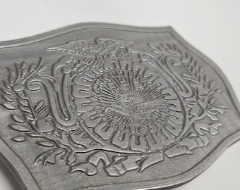 FFA Future Farmers of America Rare Silver rev. Agricultural Education Brass Cowboy Belt Buckle Owl Logo Plow One of a kind