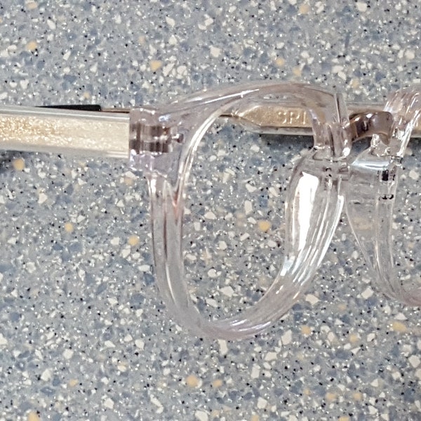 Spitfire England Silver Translucent Designer Wrap Sunglasses / Glasses Frames no Lens
