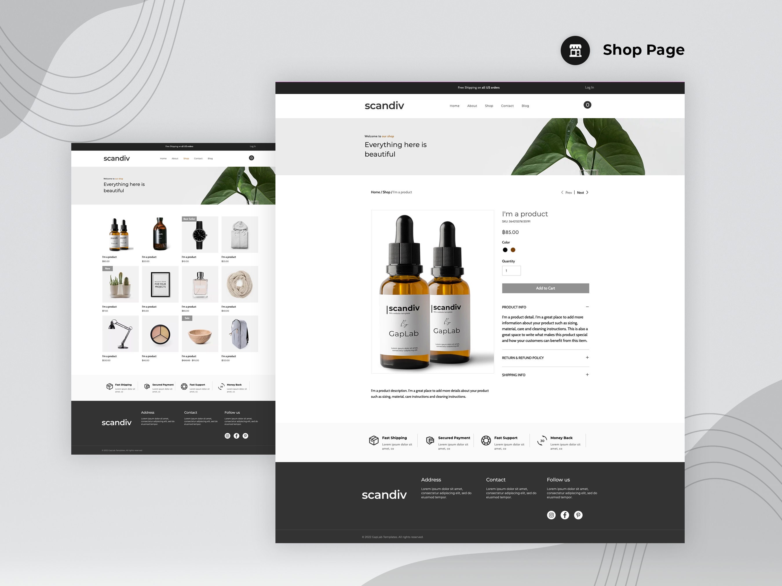 Wix Website Template, Modern Wix Shop Template for Small Business, Home ...