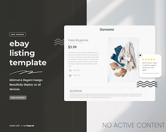 Professionelle Etsy Angebotsvorlage Mobile Responsive - Fashion